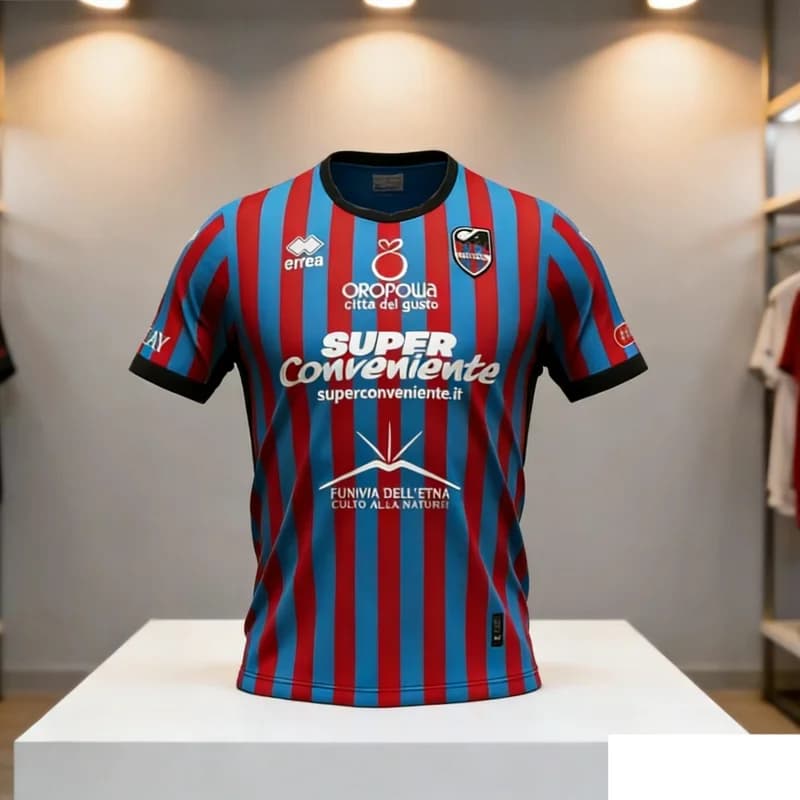 Nuova Tendenza Estiva 2026: T-shirt Traspirante e Assorbente per Uomo e Donna del Catania Club, Comoda e ad Asciugatura Rapida, anche per Bambini e Famiglie