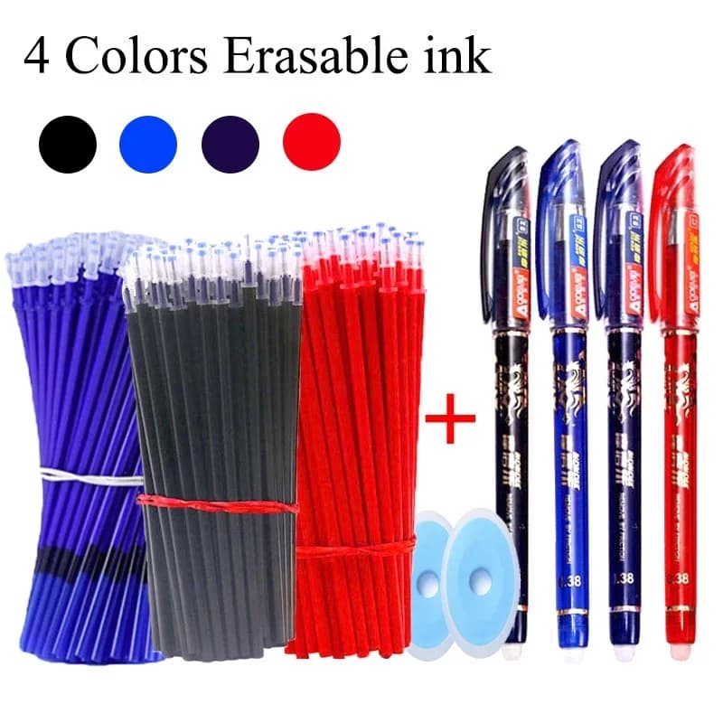 33 pezzi/set penne gel cancellabili con ricarica punta proiettile da 0,5 mm accessori per il ritorno a scuola forniture per scrittura per ufficio penne a sfera