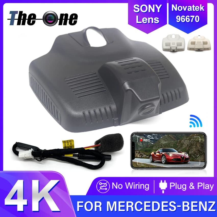 Dash Cam Model D 4K DVR for Auto Mercedes-Benz Class C W205 W204 C300 C180 C200 C220 C250 C260 2015-2026 with WiFi and App