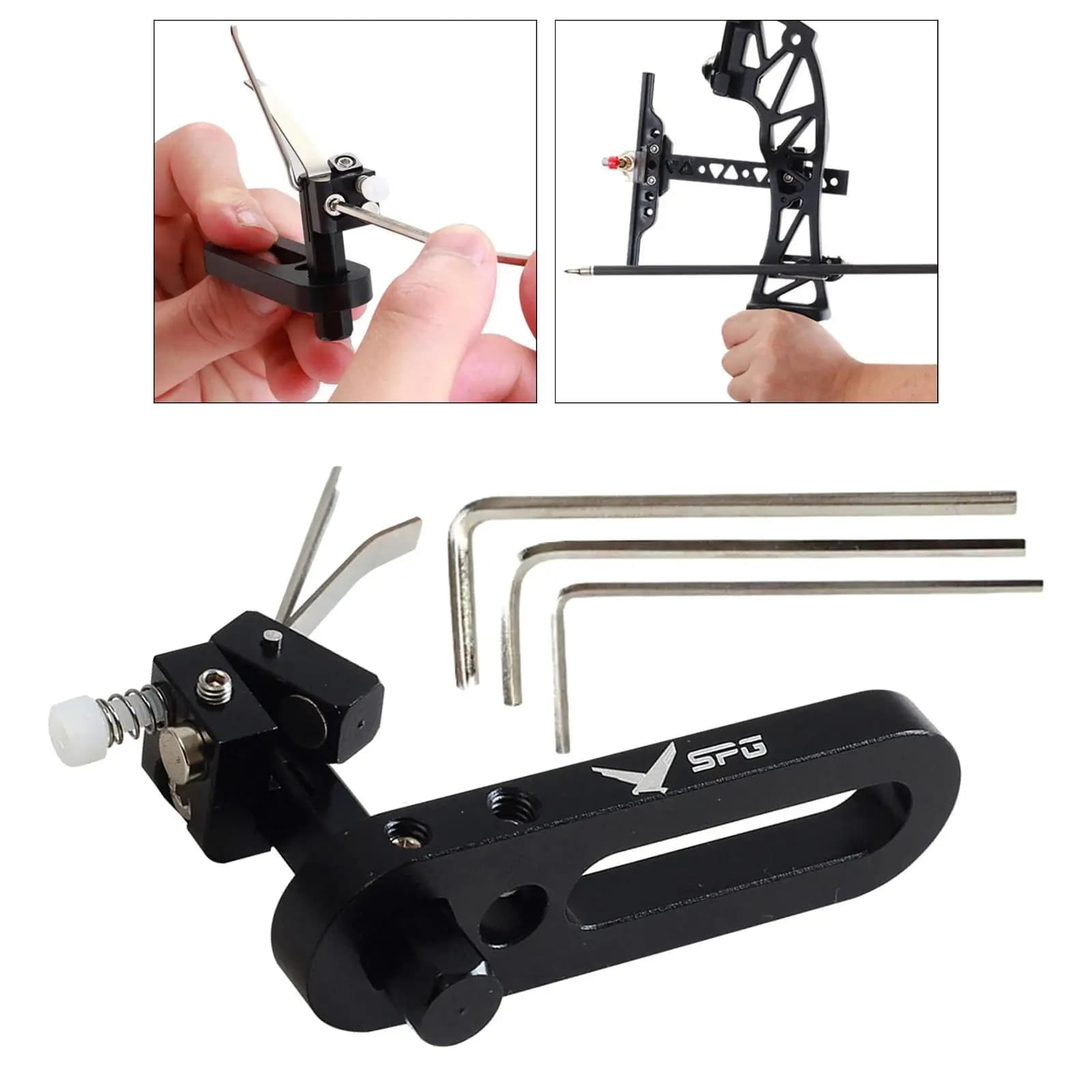 Archery Magnetic Arrow Rest Adjustable Aluminum Alloy Bow Riser Gear Recurve Bow Accessories for Target Hunting