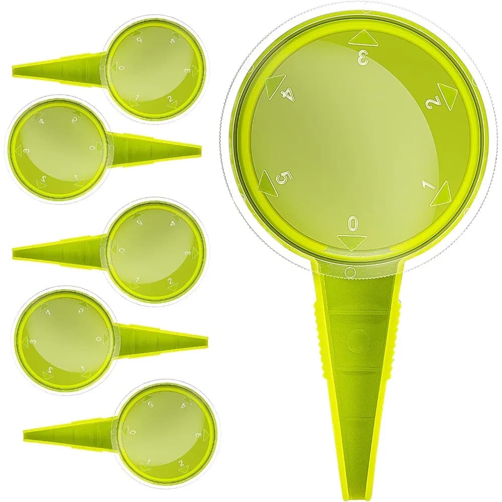 Light Green Handheld Garden Seeder Sower Planter Tool with Adjustable 5 Dial Settings for Precise Seed Dispensing Ideal for Sowing Small Seeds of Flowers Herbs and Vegetables Efficient Manual Planter for Indoor Outdoor