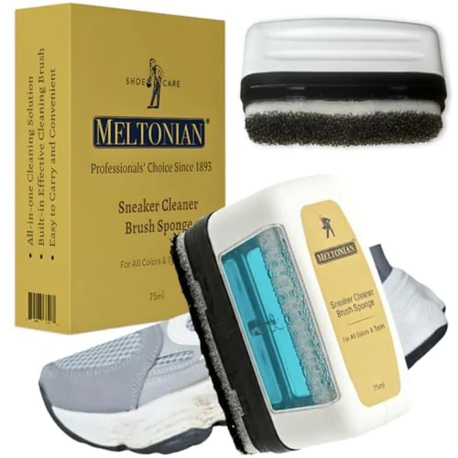 Meltonian Shoe Cleaner, Filled with Foaming Cleaning Solution and Built-In Brush Sponge, All-In-One Sneaker Cleaner System, No