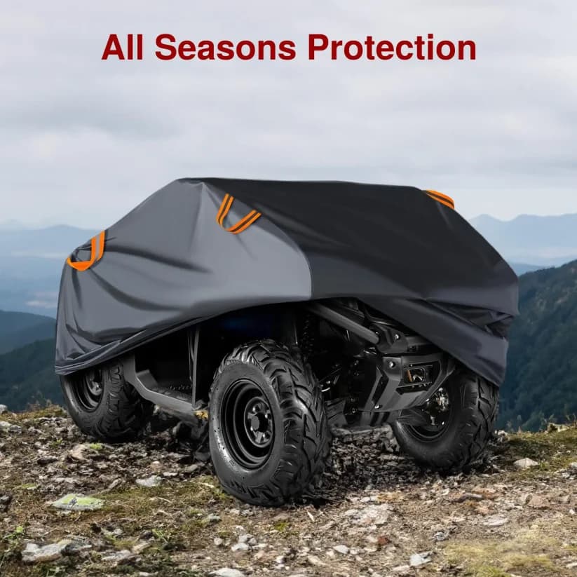 Copertura Universale per Quad Bike ATV Impermeabile Antipolvere Anti-UV Protezione Nera per Moto e Kart