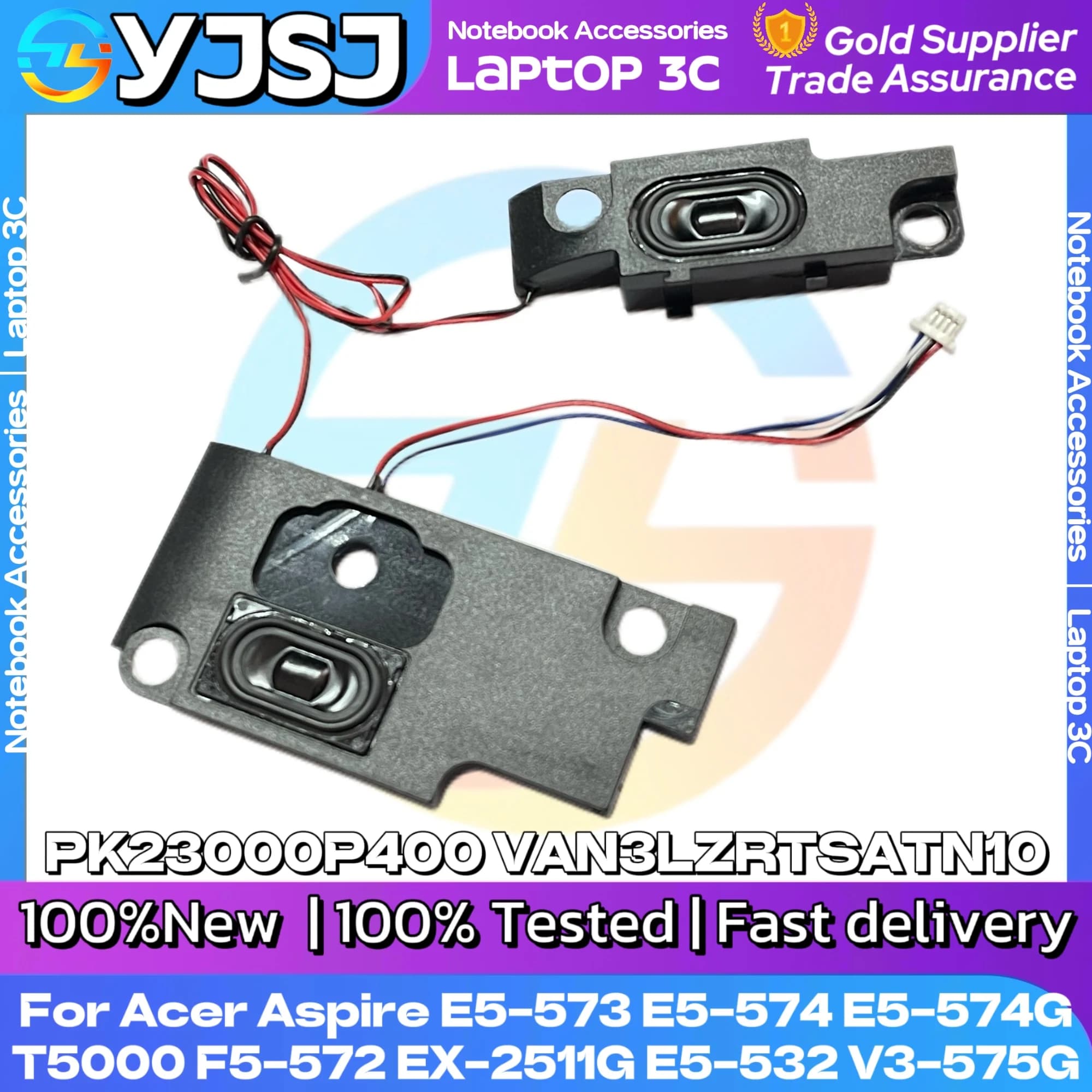 Nuovo originale per Acer Aspire E5-573 E5-574 E5-574G T5000 F5-572 EX-2511G E5-532 V3-575 Altoparlante del computer portatile PK23000P400 VAN3LZRTSATN10
