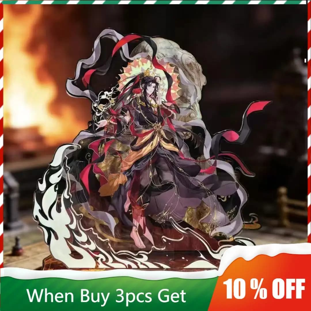 Grandmaster of Demonic Cultivation Anime Peripherals: Statuetta di Wei Wuxian, Supporto in Acrilico, Figurina di Lan Wangji, Piatto Espositivo, Giocattolo da Collezione, Regalo