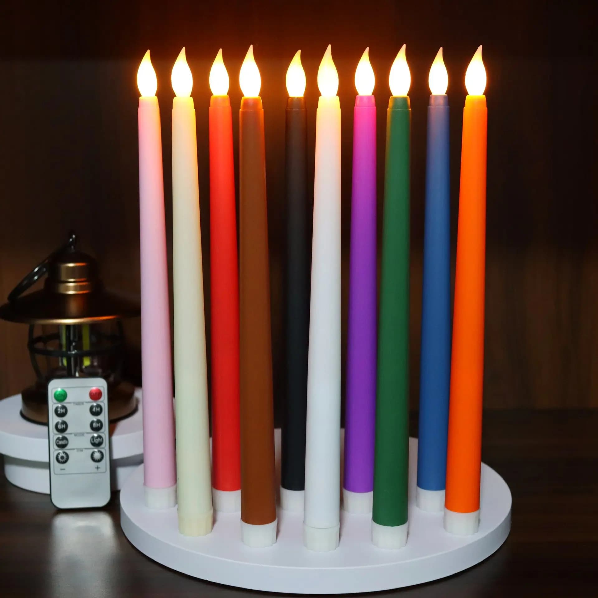 LED Taper Candle Flameless Electronic Candles Led Light Long Candle Light for Party Wedding Home Decor Christmas Candle Lamp