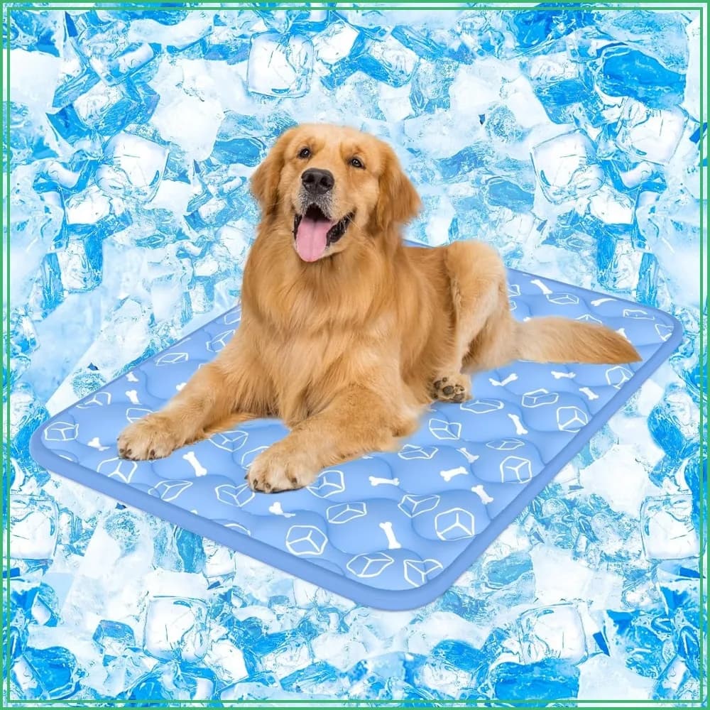 Dog Cooling Mat 2.0, Ocean Blue, 44"x32" Thick & Durable for Extra Large Dogs, Long-Lasting Cool with Waterproof & Color-Changing Arc-Chill Tech, Washable & Non-Toxic