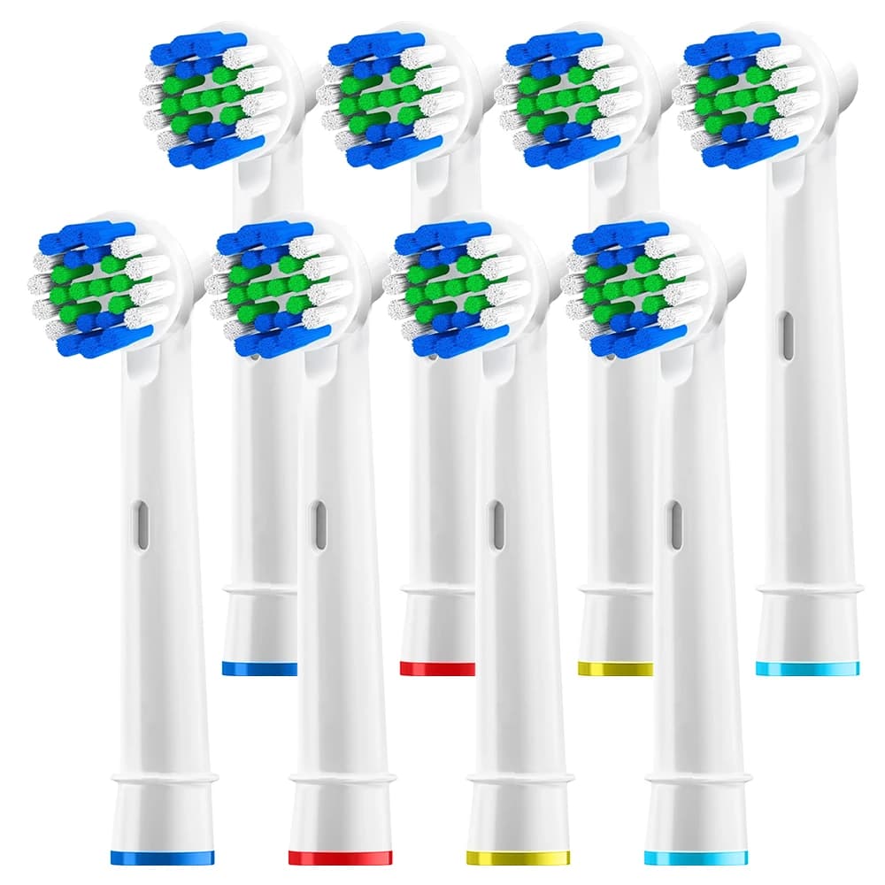 8x Testine di Ricambio Rotanti Compatibili con Spazzolino Elettrico Oral B, Setole Medie per Pro 1000/100