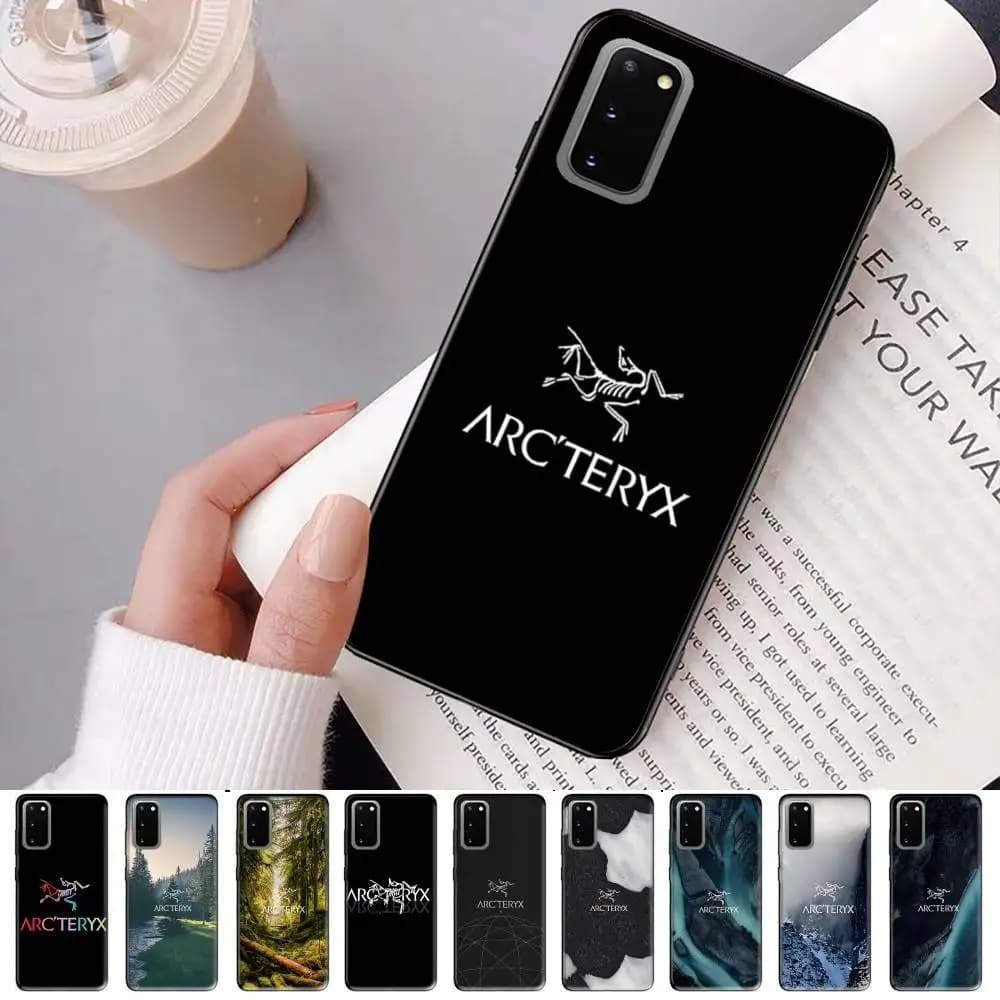 Custodia per telefono classica con LOGO esterno A-Arc T-Teryx per Samsung S 24 Fe 25 Ultra Plus 20 Lite 21 30 22 23 24 22 Ultra 5G Fundas