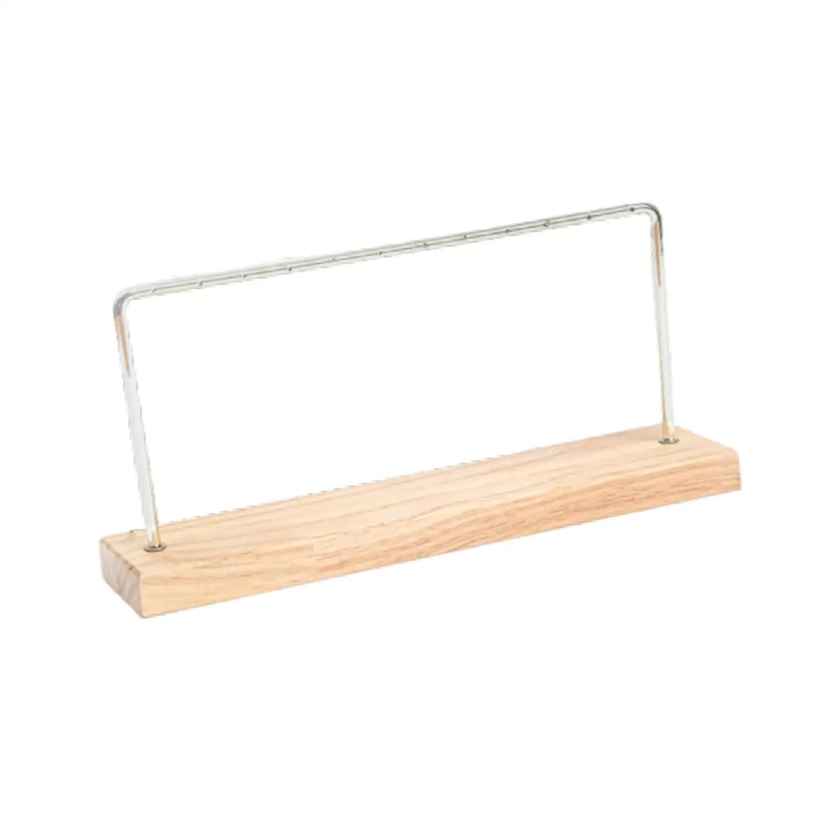 Earring Holder Organizer, Jewelry Holder Organizer, Practical Tabletop Metal Wooden Base Earring Rack, Jewelry Display Stand