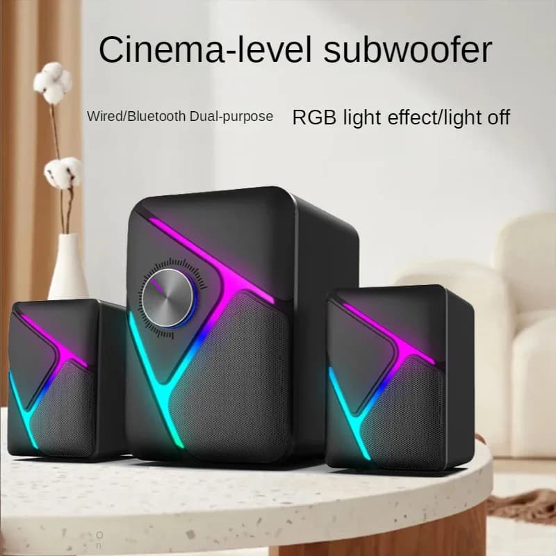 Computer Audio 2.1 Subwoofer Esports Gaming Altoparlante per console desktop cablato
