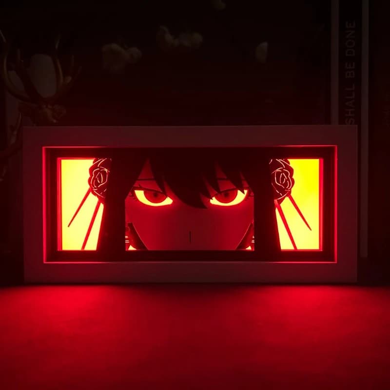 Lampada di carta SPY FAMILY Yor Forger, personaggio anime, simpatico cartone animato, luce notturna Kawaii 2D per camera da letto, decorazione poster, regalo, vendita all'ingrosso
