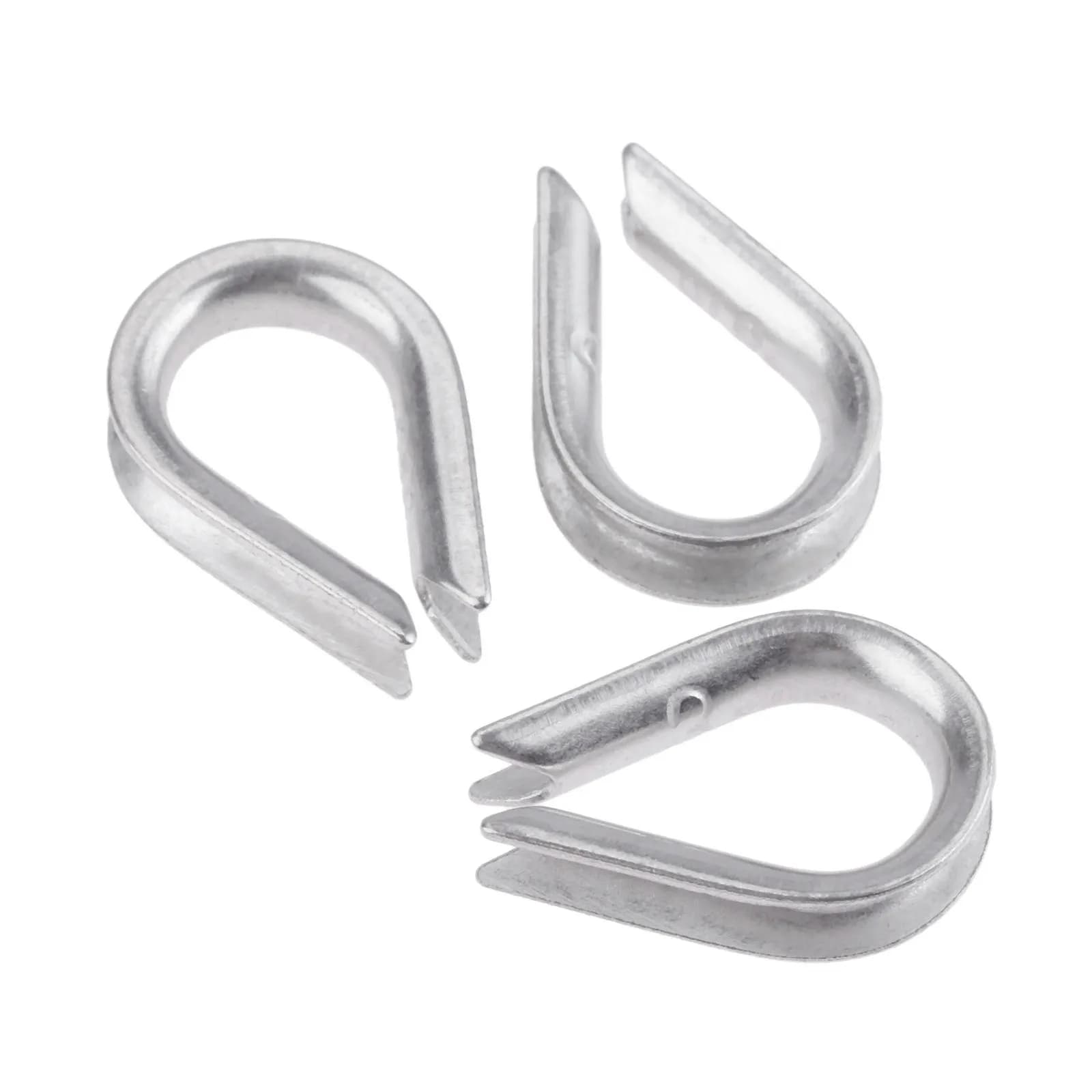 10Pcs 5mm M5 Marine 316 Stainless Steel Wire Rope Thimbles For 3/16 Inch Diameter Wire Rope/Cable Applications Boats Accessories