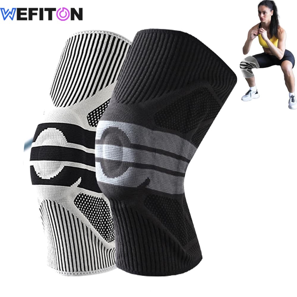 Ginocchiera extra large da 1 pezzo con cuscinetto in gel e stabilizzatori laterali - per strappo di menisco, allenamento, corsa, supporto sportivo per donne/uomini