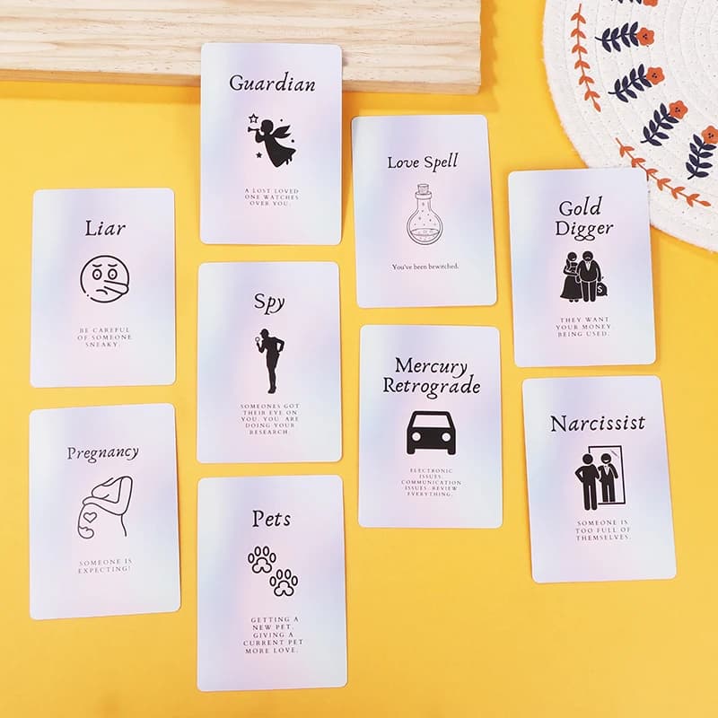 Nuove Carte Oracolo Cosmic Insights, un mazzo di 41 carte per la chiarezza nella vita quotidiana, versione inglese 10,5*7,5 cm, carte per divinazione e profezia del destino.