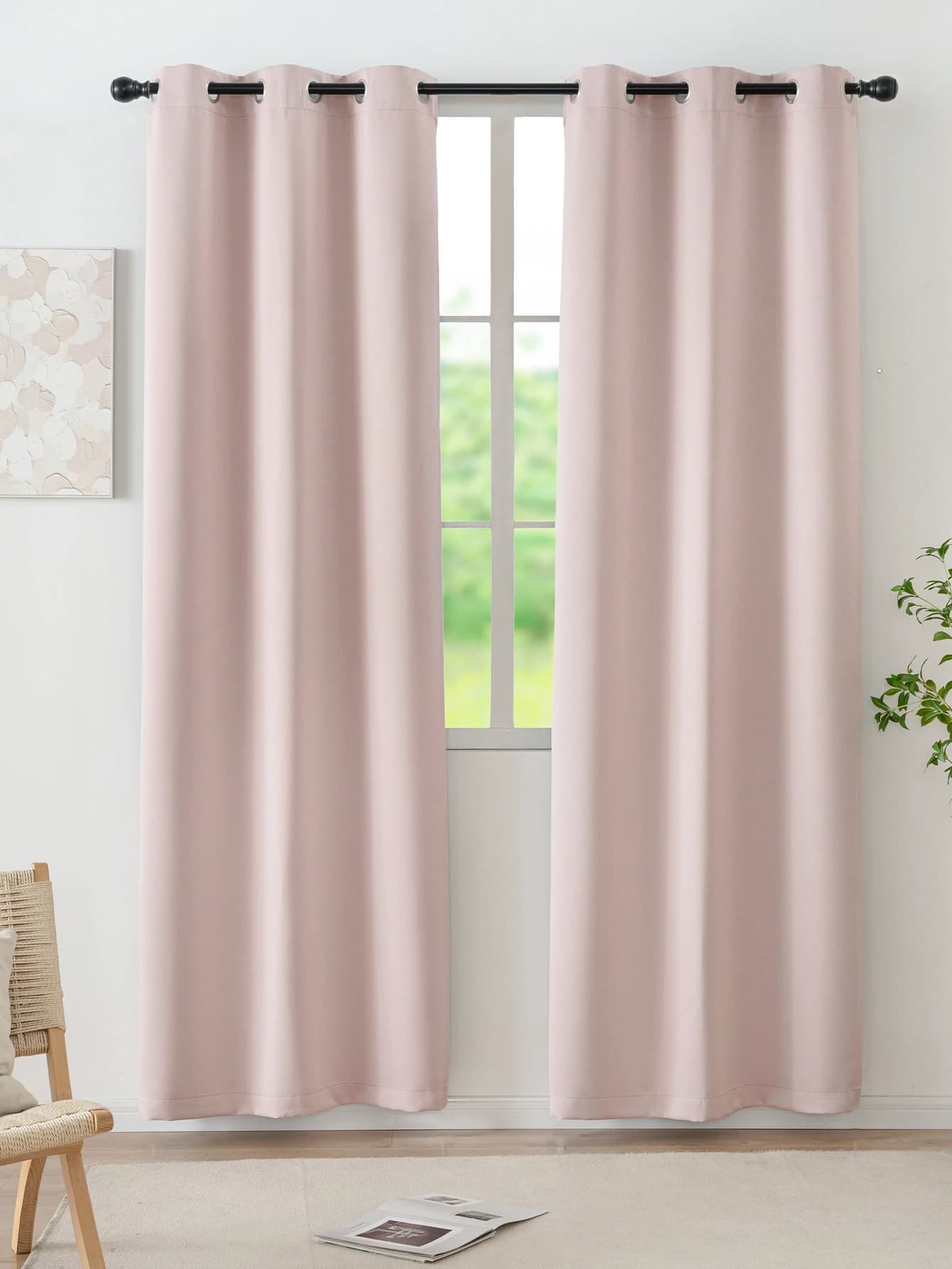 1pcs simple and fashionable solid color blackout curtains suitable for living rooms, bedrooms, outdoor study rooms