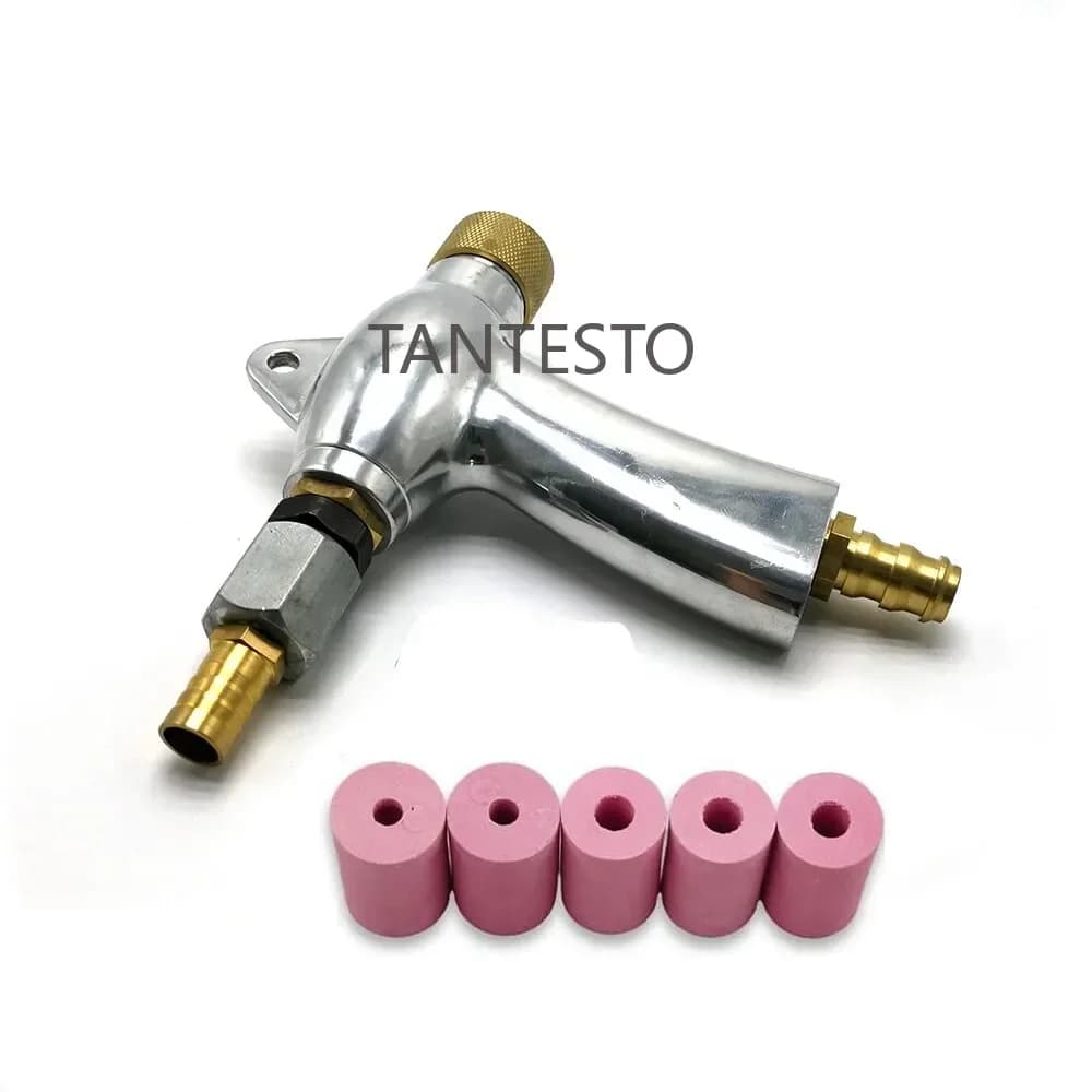 Sandblast Gun Air Sand Blasting Gun + 5x Ceramic Nozzles For Sandblaster Cabinet
