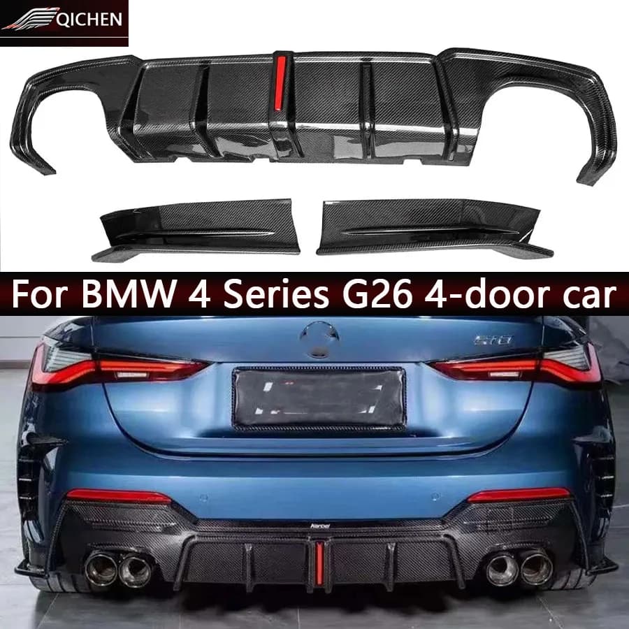 Per BMW Serie 4 G26 430 425 Diffusore Posteriore in Fibra di Carbonio, Splitter Posteriore, Spoiler, Accessori Auto, Kit Carrozzeria