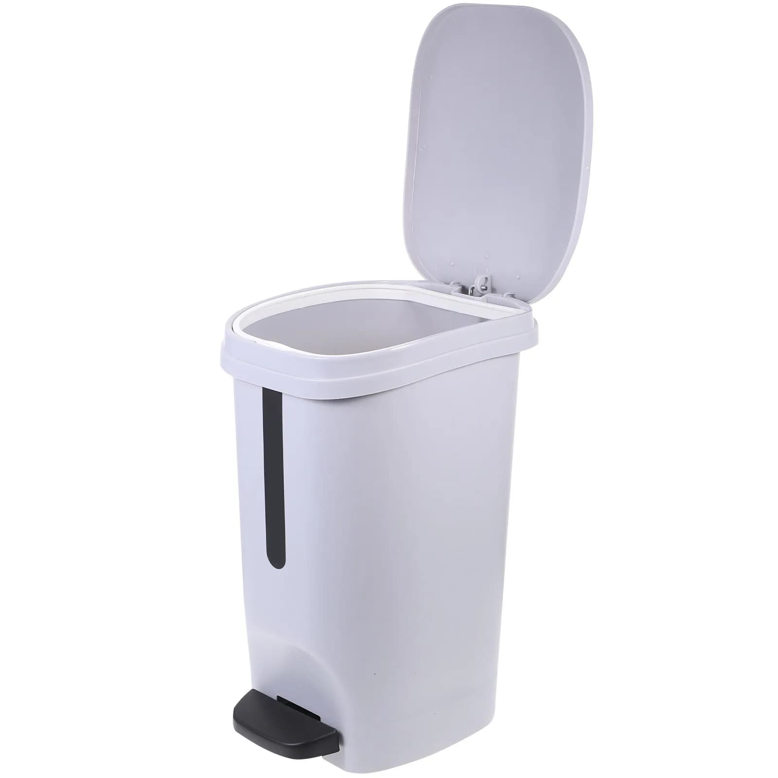 10L Step-on Trash Can Foot Pedal Household Waste Basket Bathroom Kitchen Odor Proof Garbage Container Trash Can