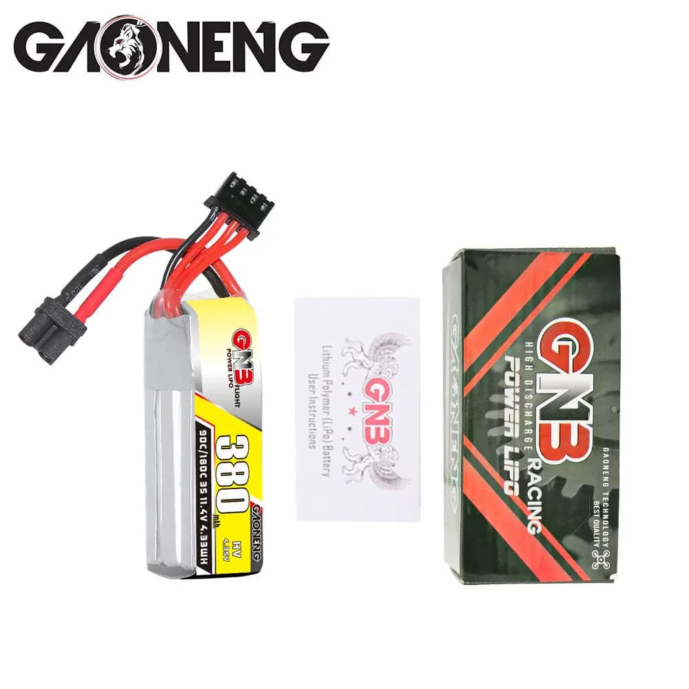 GNB GAONENG 3S 11.4V HV 380mah 90C XT30 LiPo Batteria Micro FPV DRONE LiHV Ad Alta Tensione Per RC FPV Quadcopter Drone
