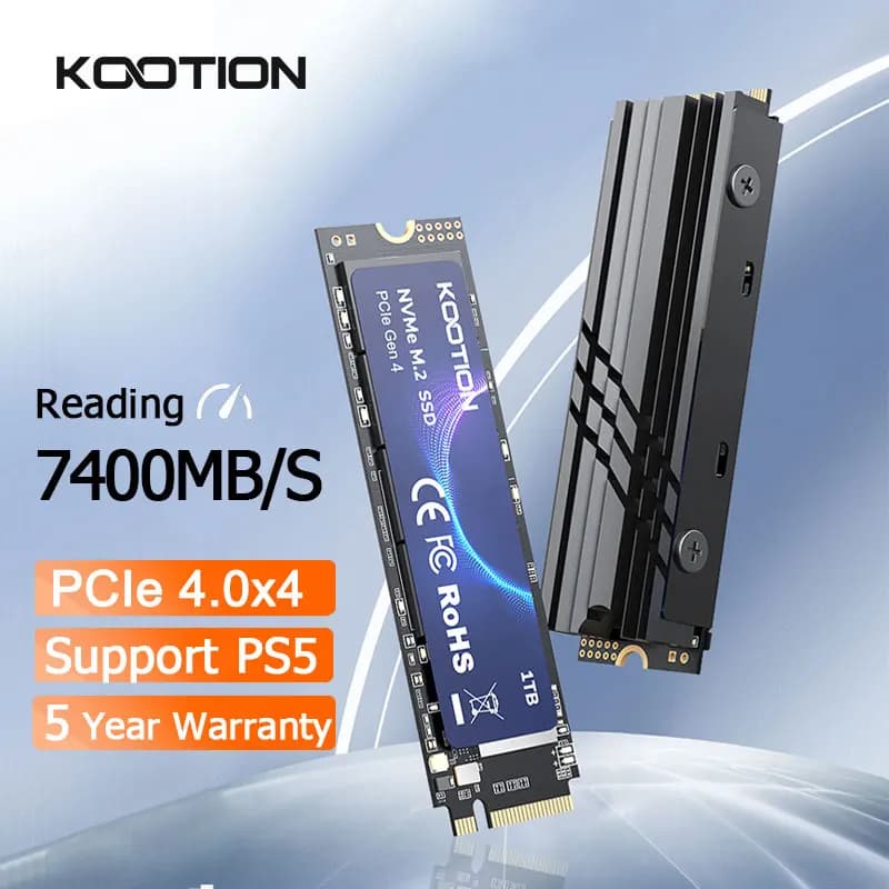 KOOTION X16 PS5 console M.2 SSD NVMe 2TB 1TB 512GB M2 SSD Disk M.2 PCIe4.0x4 2280 Internal Solid State Drive for Laptop