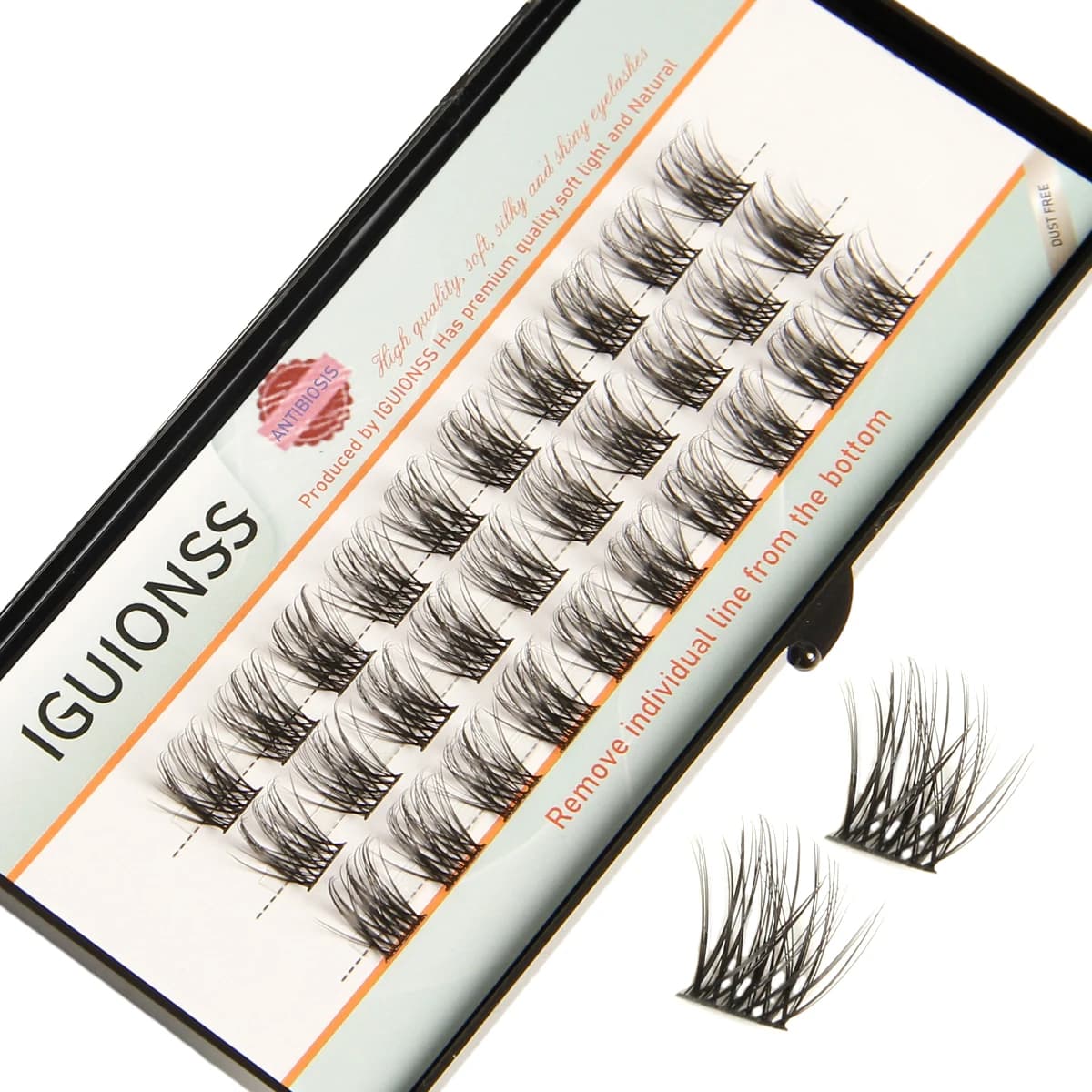 IGUIONSS Cluster for Eyelash Extensions DIY Eyelashes 36 Cluster Eyelashes 10-16mm 3 CD Styles Curl Individual Eyelashes IG2150
