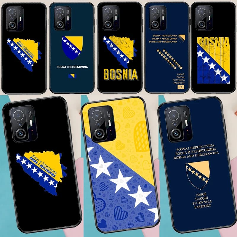 Custodia a tema Passaporto Bosnia ed Erzegovina per Xiaomi 15 14 Ultra 17 Pro Max 13T 14T 15T POCO F5 F6 F7 Pro X5 X6 X7 F8 Ultra