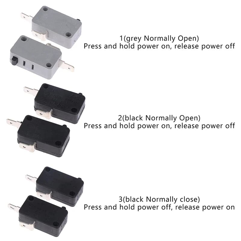 【AD】2 pz. Interruttore Micro Normalmente Aperto/Chiuso per Porta Forno a Microonde KW16(5)A 250VAC, Blocco Porta per Forno a Microonde e Lavatrice