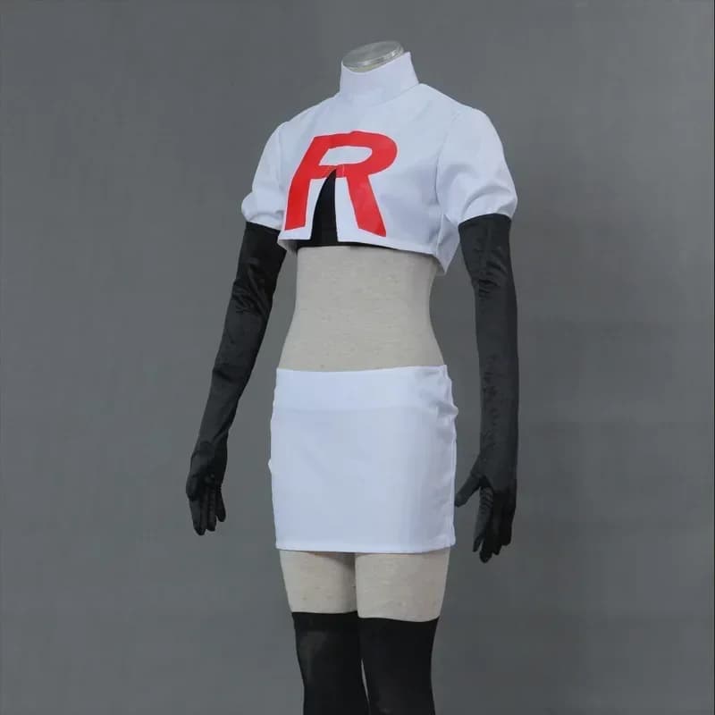 Anime Cosplay Team Raket Jessie En James Kostuum Volledige Set Van Realistische Kostuums Vrouw Man Kort Bovenkostuum