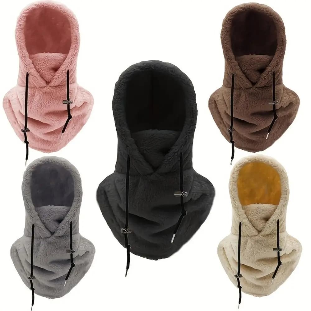 Maschera da sci con cappuccio, maschera invernale resistente al vento, casco scaldacollo termico traspirante, sciarpa calda per cappello con copertura per il viso