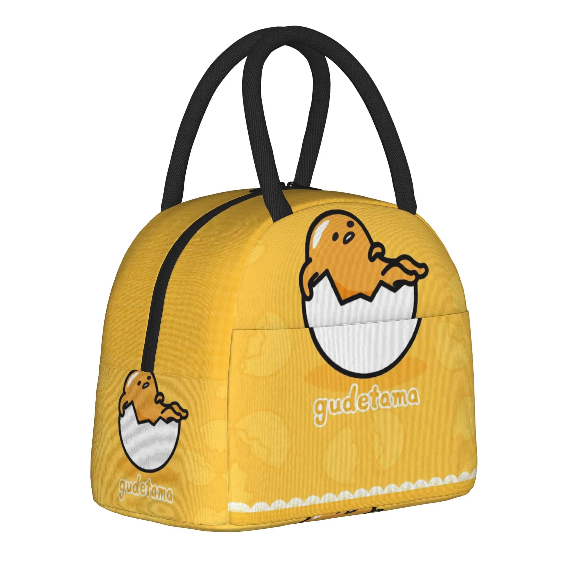 Borsa termica per il pranzo con isolamento termico, con design a cartone animato di Gudetama, contenitore per il pranzo, borsa portatile per il pranzo, borsa per la conservazione degli alimenti, da spiaggia