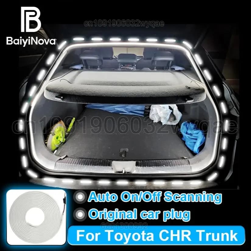 Per Toyota CHR Bagagliaio di Un'auto Dinamico Che Scorre Luce di Striscia Auto On/Off Lampada di Scansione Flessibile LED Installazione Nascosta 400 cm/200 cm