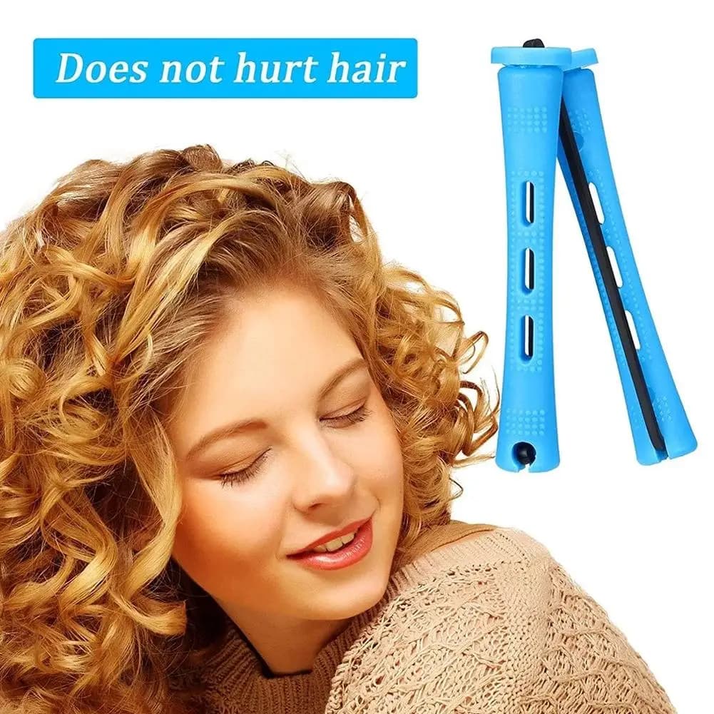 60 pcs Cold Roller Hair Heatless Curling Bigodini Heatless Hair Curling Magic Auctions Bigodini Without Heat Wave Permanent Eyes Auctions