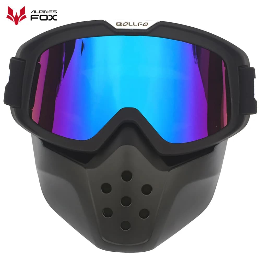 Occhiali da motocross antipolvere Sci Sport all'aria aperta Moto Maschera modulare staccabile Occhiali per casco da moto Shark Moto Casco