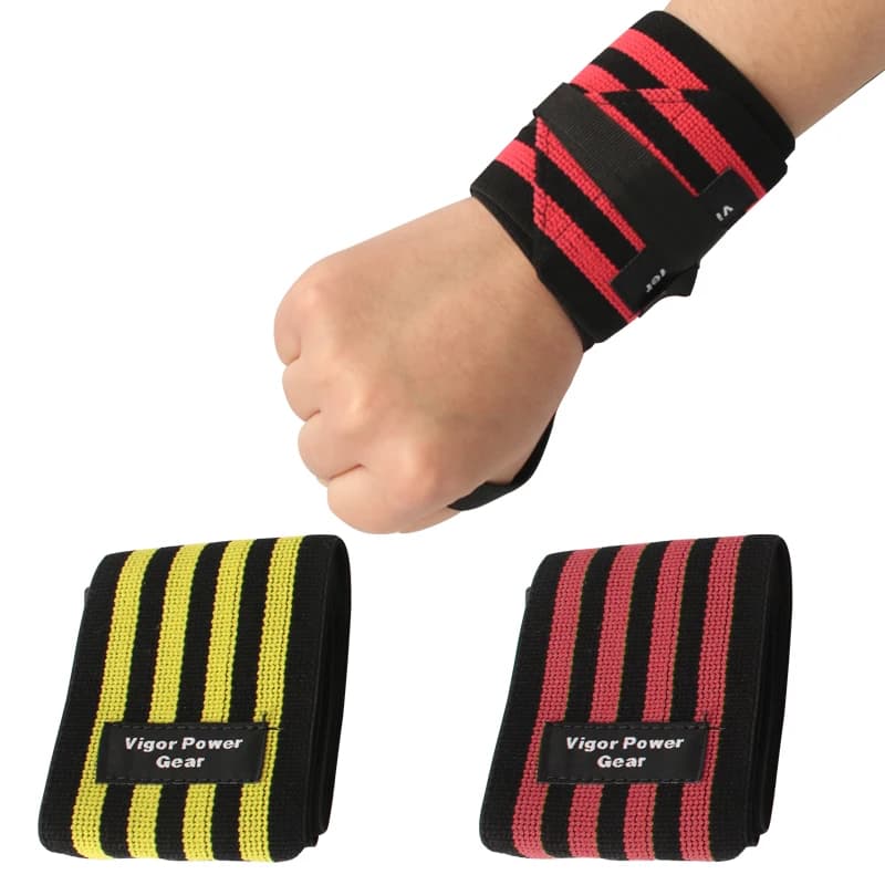 Cinturini da polso in cotone traspirante, supporto per il polso, fasce per sollevamento pesi, cinghie di supporto per il Fitness, tutore per il pollice, sicurezza sportiva, 1 paio