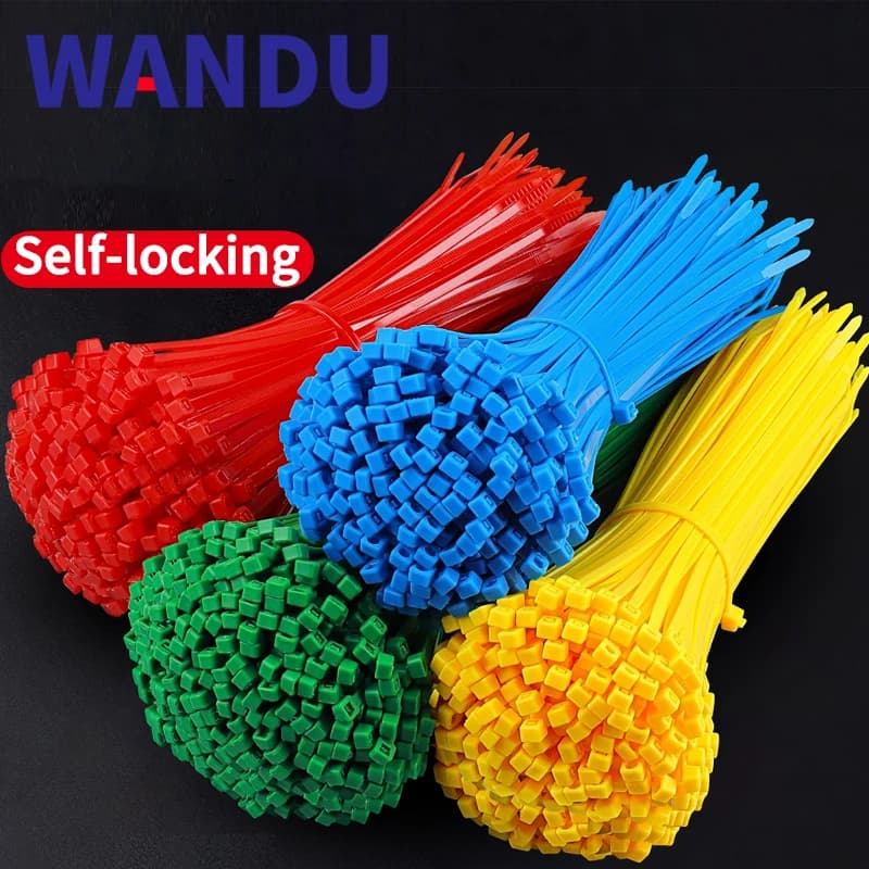 Fascette per cavi in nylon autobloccanti 3 * 150/3 * 200mm 6 pollici 100 pezzi Fascette in plastica con cerniera Cinghie avvolgenti Anello di fissaggio Home Office