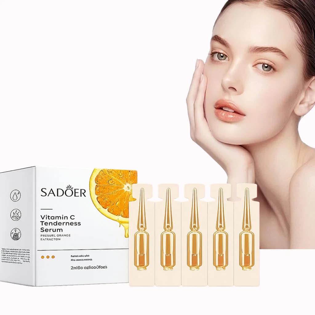 Vitamin C Tenderness Serum Ampoules Dark Spots Freckles Removal Hyaluronic Pore Minimizer Moisturizing Wrinkle Reduce Golder