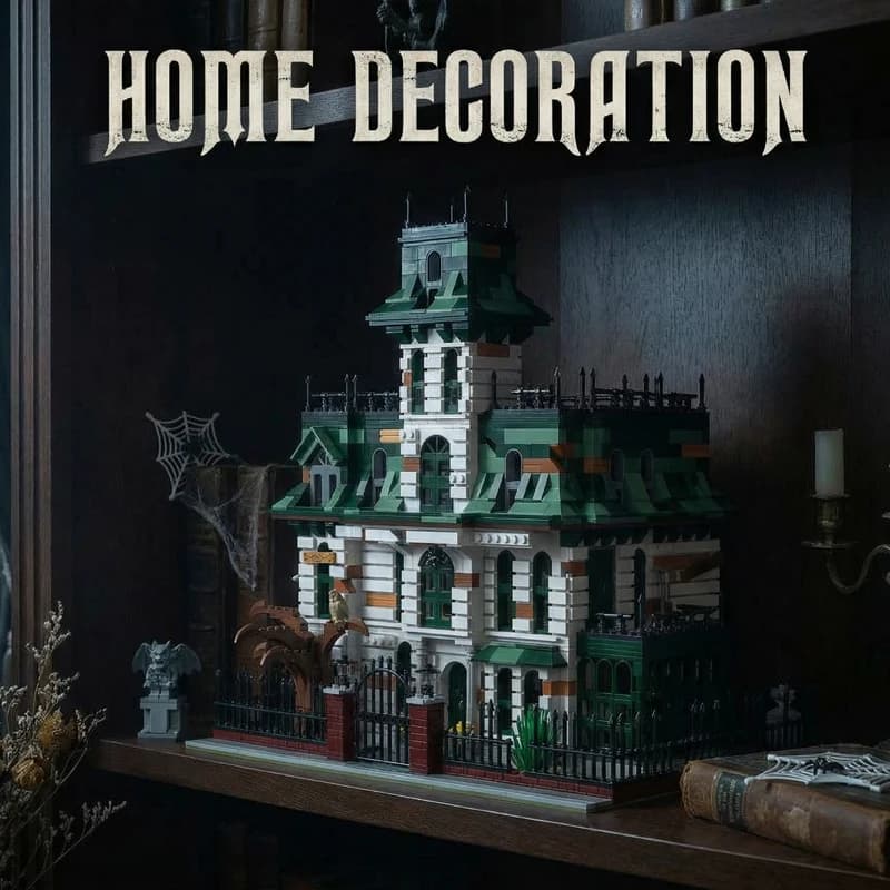 3378 Pezzi La Casa della Famiglia Addams Blocchi da Costruzione Castello Horror Modulare Decorazione da Scrivania Giocattoli da Assemblare Regalo per Adulti