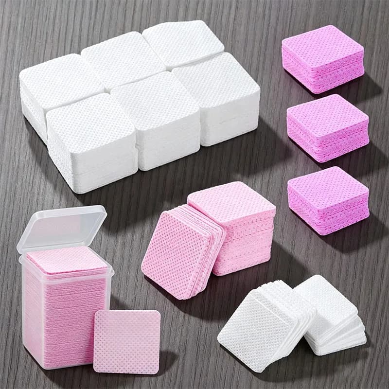 10/20Set 100-1000pcs Lint-Free Nail Polish Remover Wipes Makeup Cotton Pads DIY UV Gel Nail Removal Paper Art Cleaning Tools