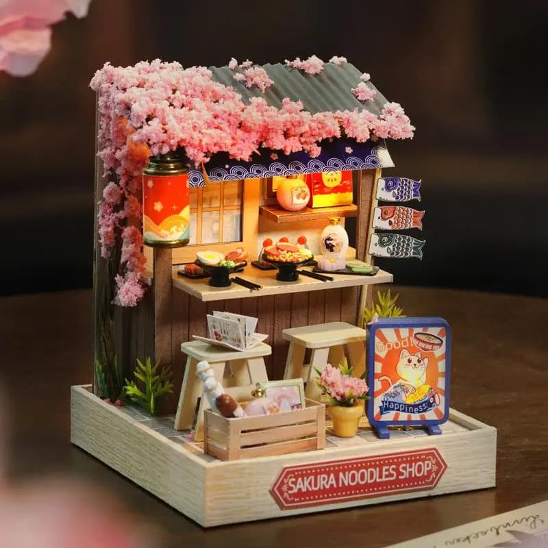 Miniature Doll Houses DIY Small House Kit Kids Room Model Playset for Crafting Creative Home Decoration DIY Educational Gift