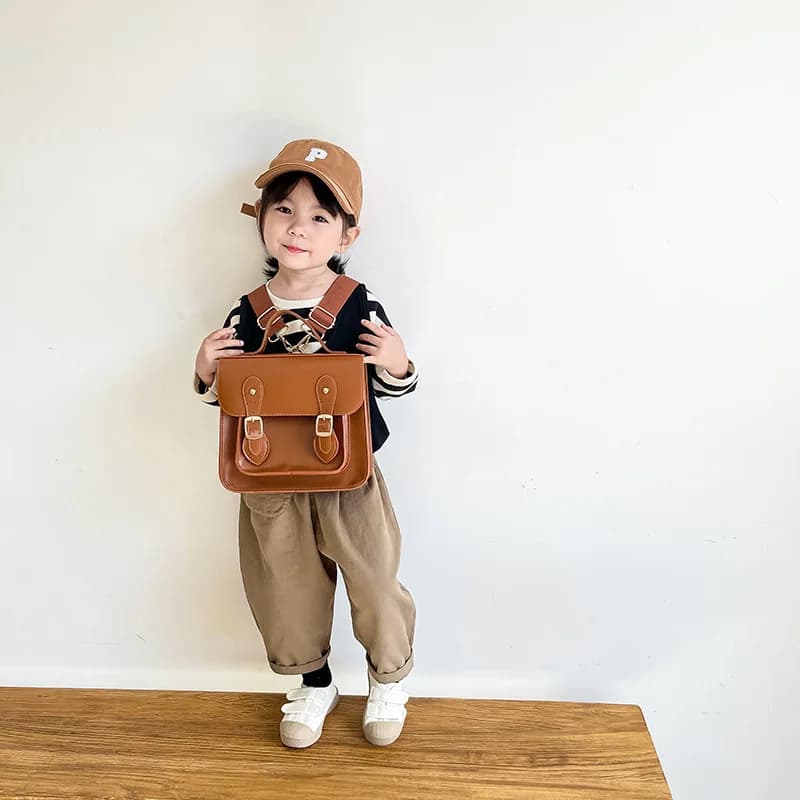 Zaino per bambini 2023 nuovo stile coreano alla moda retrò ragazzi e ragazze carino Casual semplice borse da scuola materiale scolastico