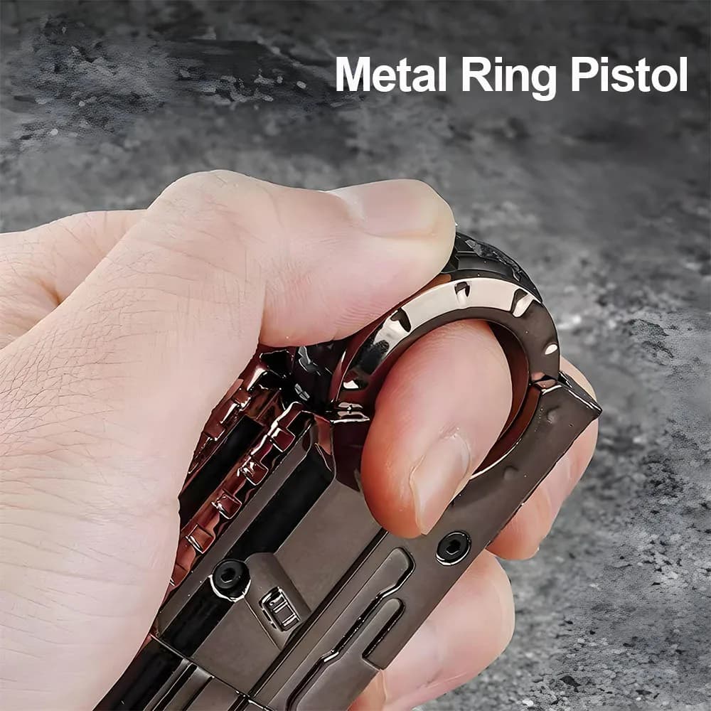 Fidget Toy Gun Toys Anello EDC Giocattolo in metallo per adulti Decorazioni per il desktop Regalo di Natale Dropship
