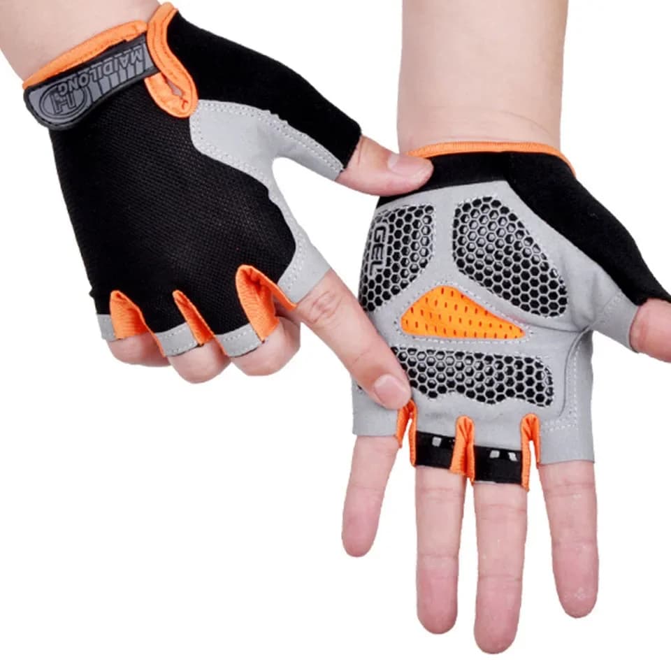 HOT Cycling antiscivolo Anti-sudore uomo donna guanti mezze dita guanti sportivi antiurto traspiranti guanto da bicicletta per bici