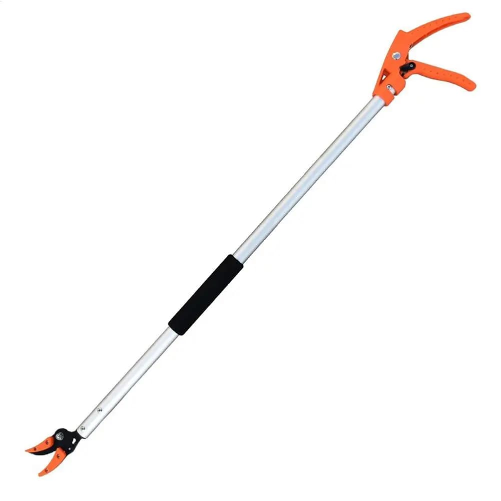 Pruning scissors with long handle, garden shears, bypass scissors, pole saw to cut and collect branches
