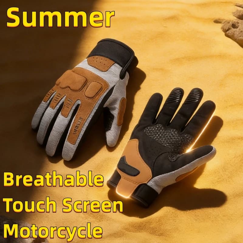 Guanti da Motocross SUOMY Estivi, Traspiranti, Touchscreen, Antiscivolo, Resistenti all'Usura, per Moto e Motociclismo
