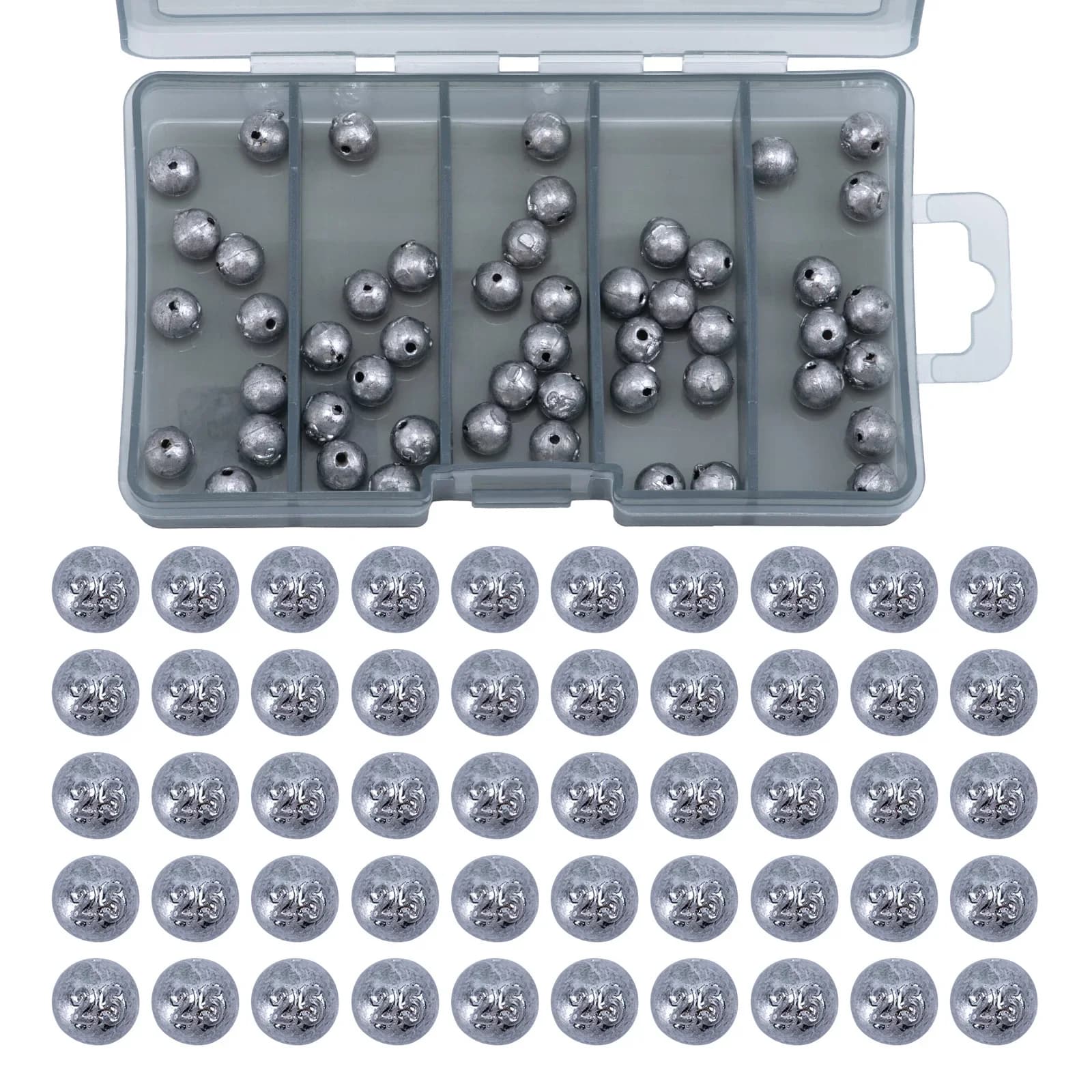 Goture 1/box Fishing weight Zavorra Jig Head Deep water bullet weight with swivel ball ballast Fishing equipment Accessories