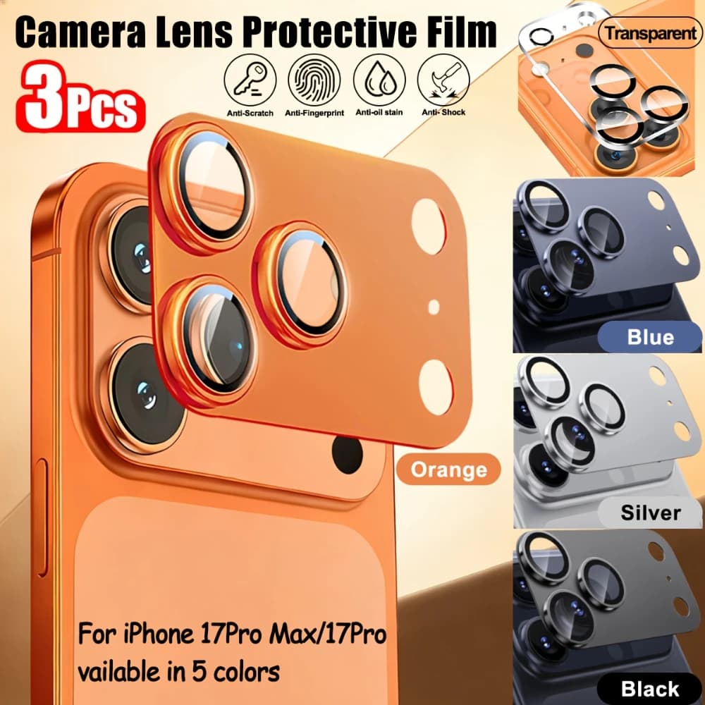 NNBILI 3 Pezzi Protezione Originale in Vetro Temperato per Fotocamera iPhone 17 Pro Max 17 Pro, Accessori Copriobiettivo con Funzione AR