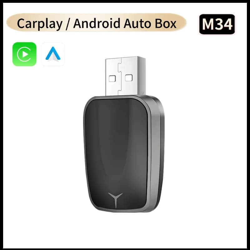 Dongle intelligente 2 in 1 AI Box cablato a wireless Carplay Mini adattatore Android Auto compatibile con il 99% di auto Plug and Play