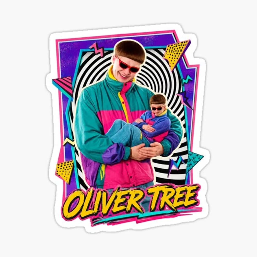 Oliver-Tree Sticker for Laptop Decor Bedroom Car Cute Cartoon Art Fashionable Public Suitcase