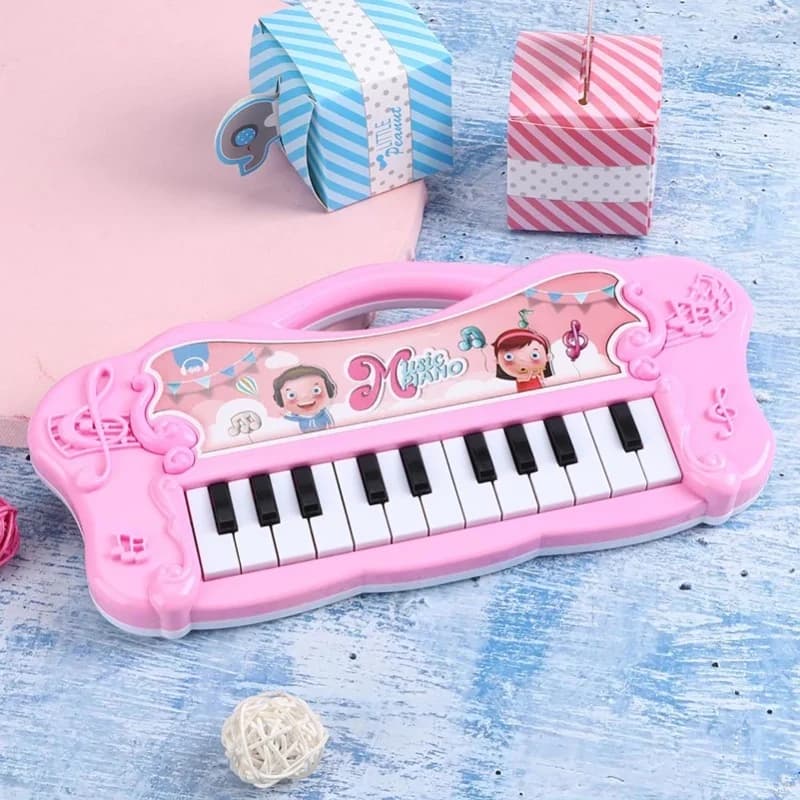 Giocattolo per pianoforte elettronico per bambini, giocattolo musicale educativo per la prima infanzia, regalo per ragazza rosa